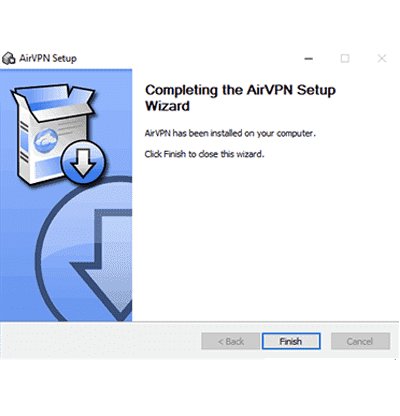 完成的AirVPN Windows下载屏幕快照