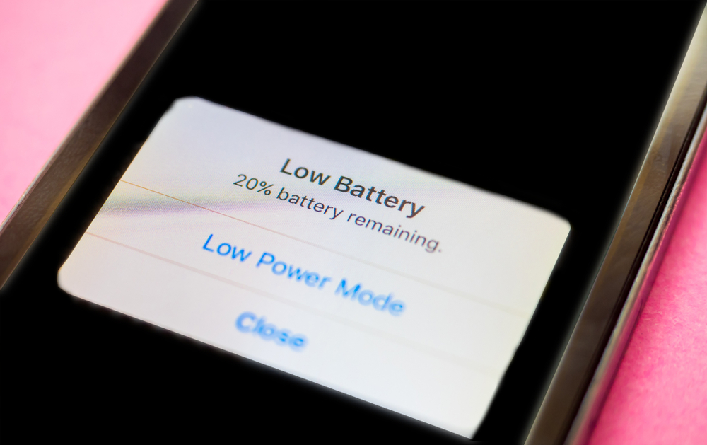 низкий заряд батареи iPhone