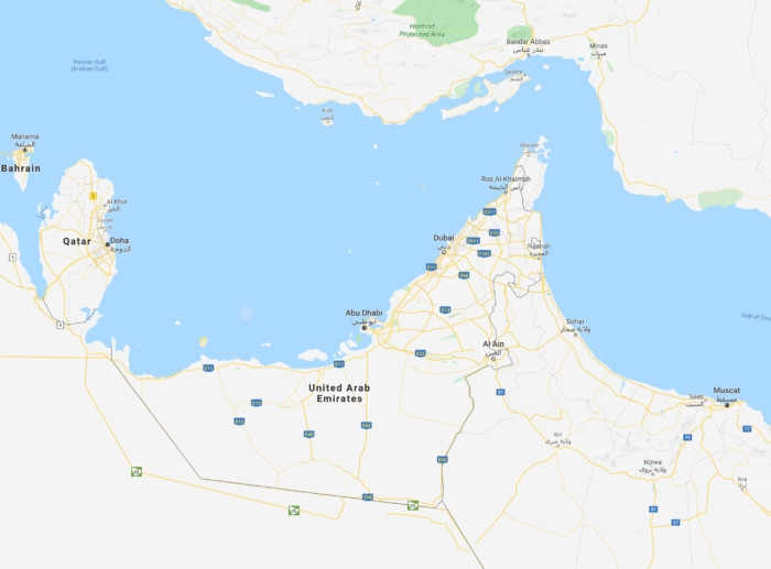 Harta Emiratelor Unite