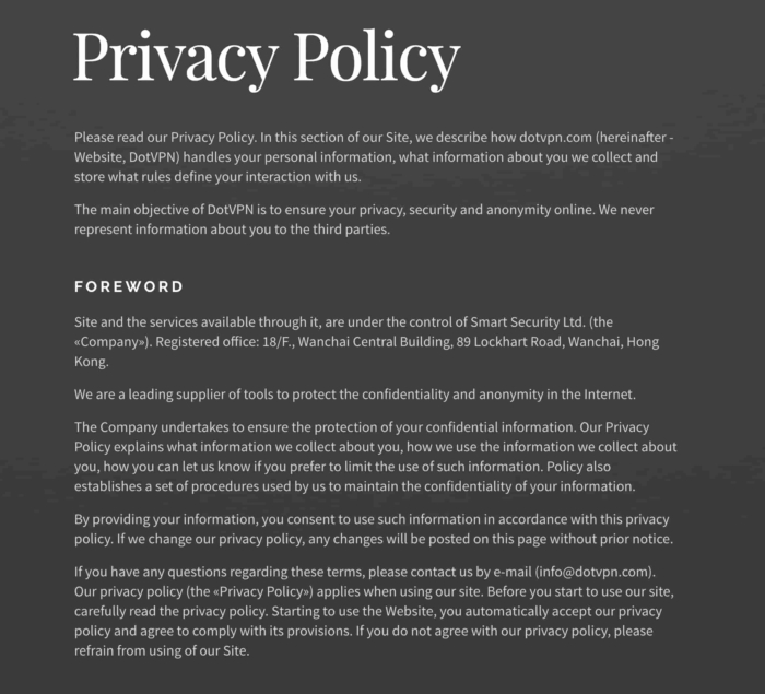 מדיניות פרטיות