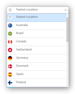 لیست مکانهای سرور McAfee VPN