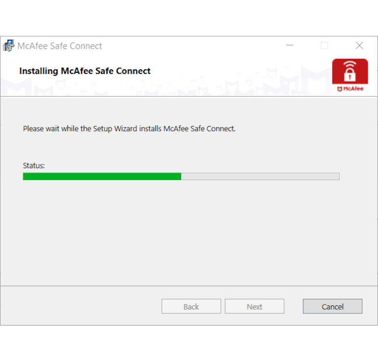 McAfee Safe Connectのインストール