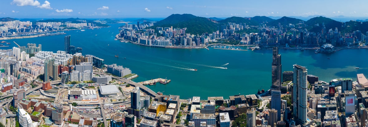 Panorama over Hong Kong
