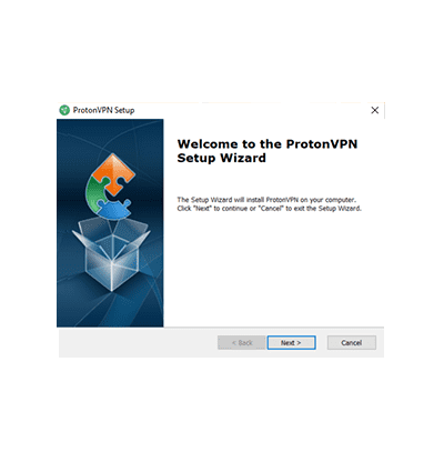 Kuvakaappaus ProtonVPN Free Setup Wizardista